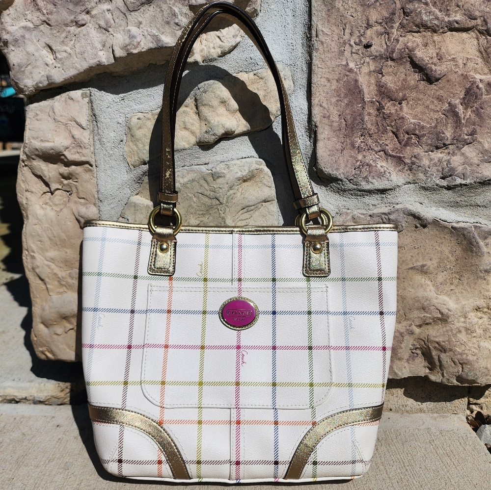 COACH | Heritage Tattersall Plaid Tote